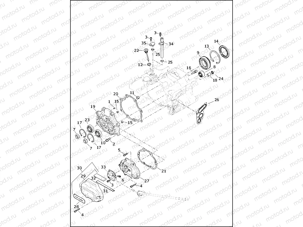 TRANSMISSION BEARINGS AND COVERS