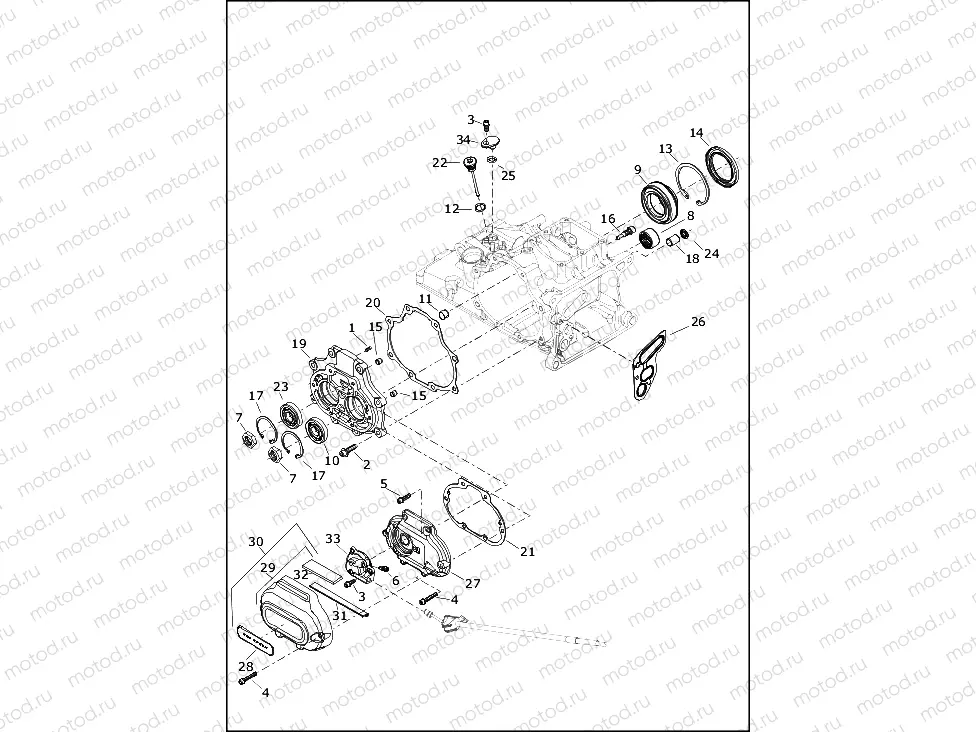 TRANSMISSION BEARINGS AND COVERS