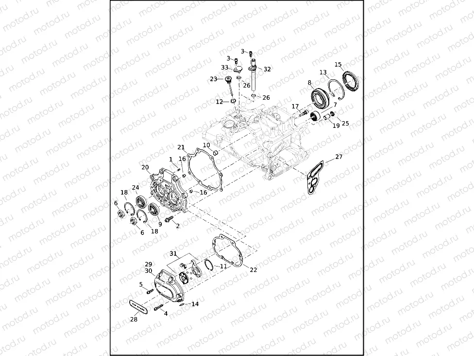 TRANSMISSION BEARINGS AND COVERS