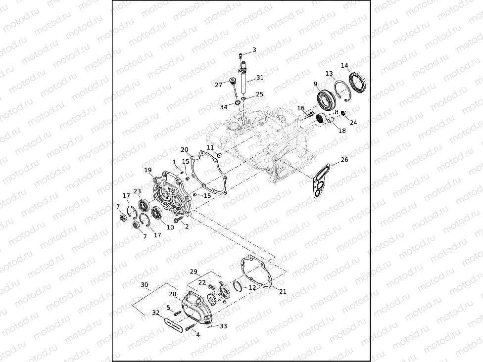 TRANSMISSION BEARINGS AND COVERS