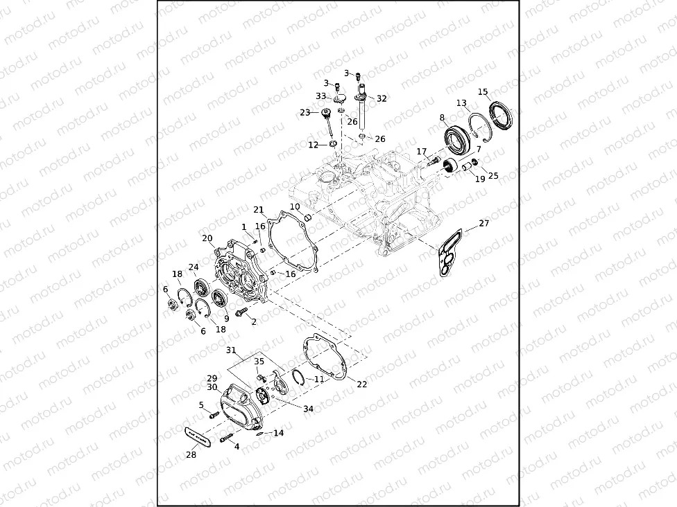 TRANSMISSION BEARINGS AND COVERS