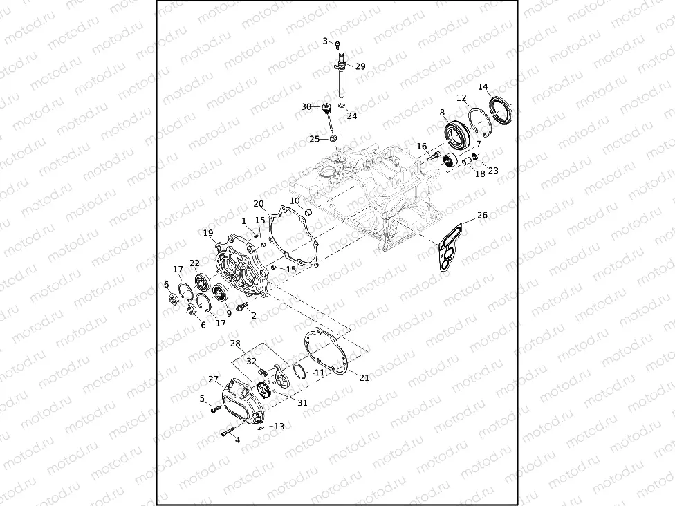TRANSMISSION BEARINGS AND COVERS