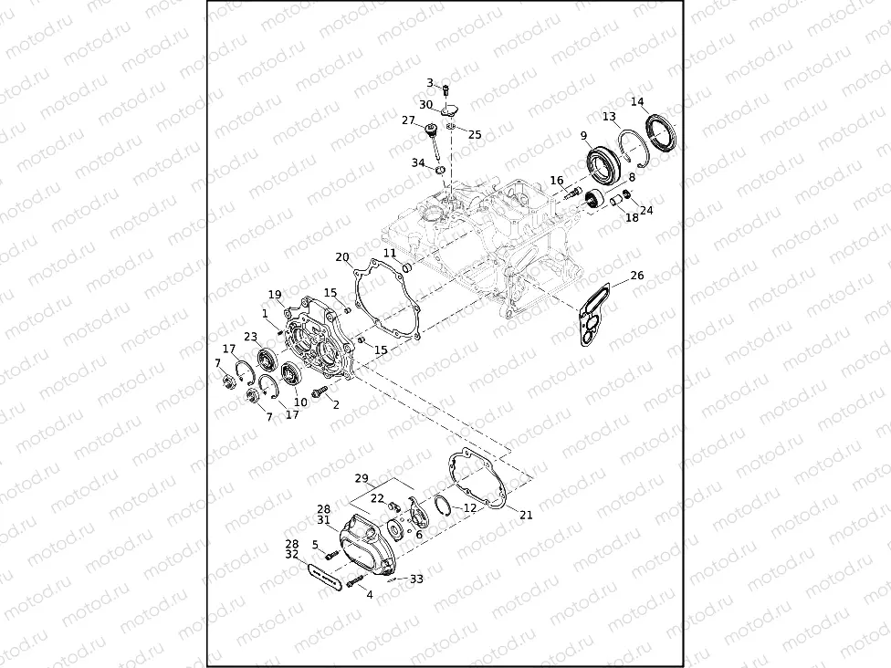 TRANSMISSION BEARINGS AND COVERS