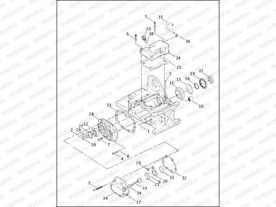 TRANSMISSION BEARINGS & COVERS (1 OF 2)