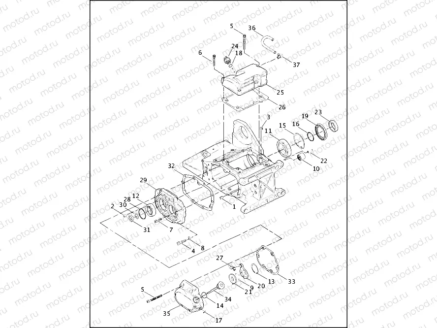 TRANSMISSION BEARINGS & COVERS (2 OF 2)