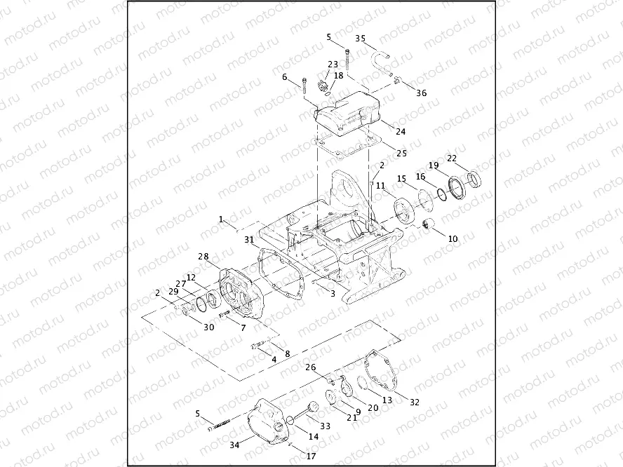 TRANSMISSION BEARINGS & COVERS (2 OF 2)