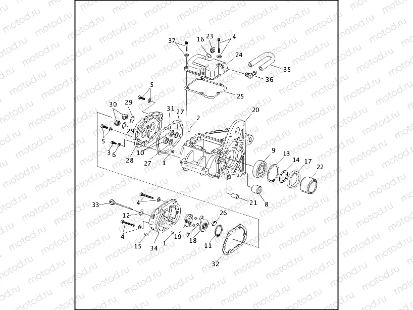 TRANSMISSION BEARINGS & COVERS