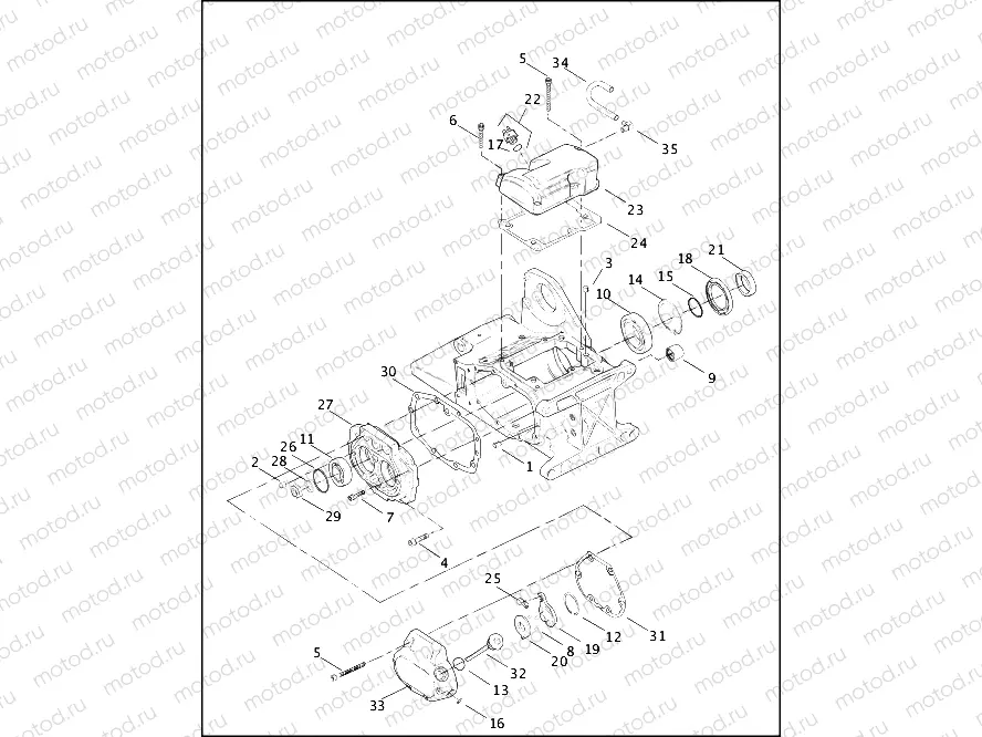 TRANSMISSION BEARINGS & COVERS
