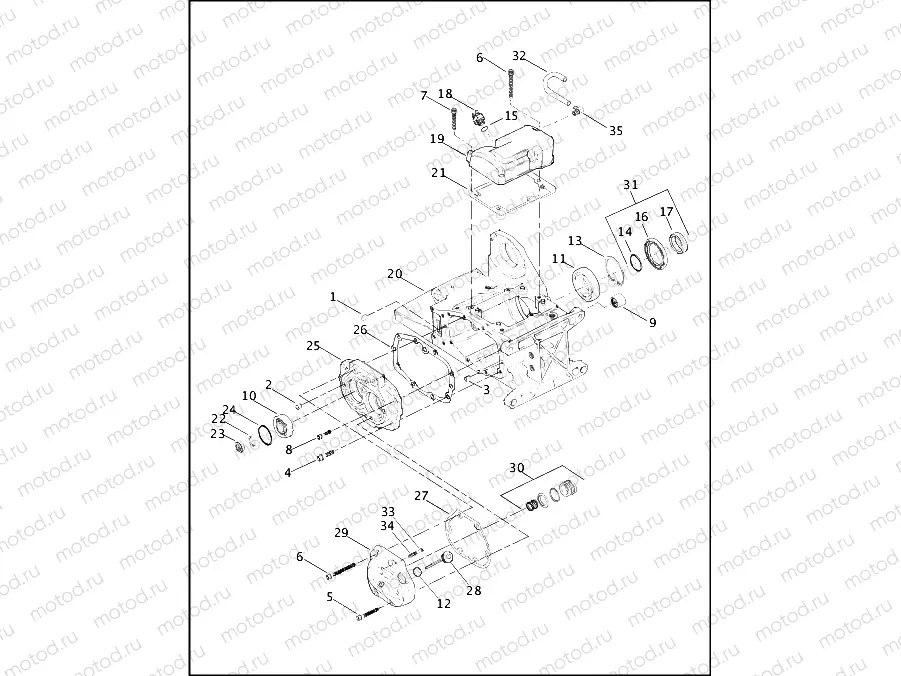TRANSMISSION BEARINGS & COVERS
