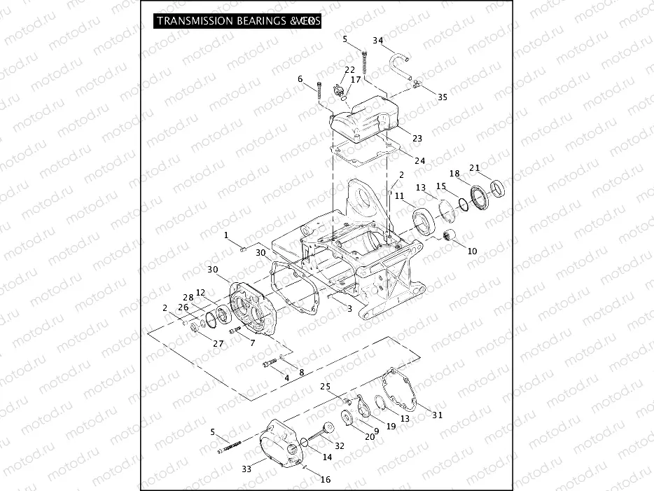 TRANSMISSION BEARINGS & COVERS