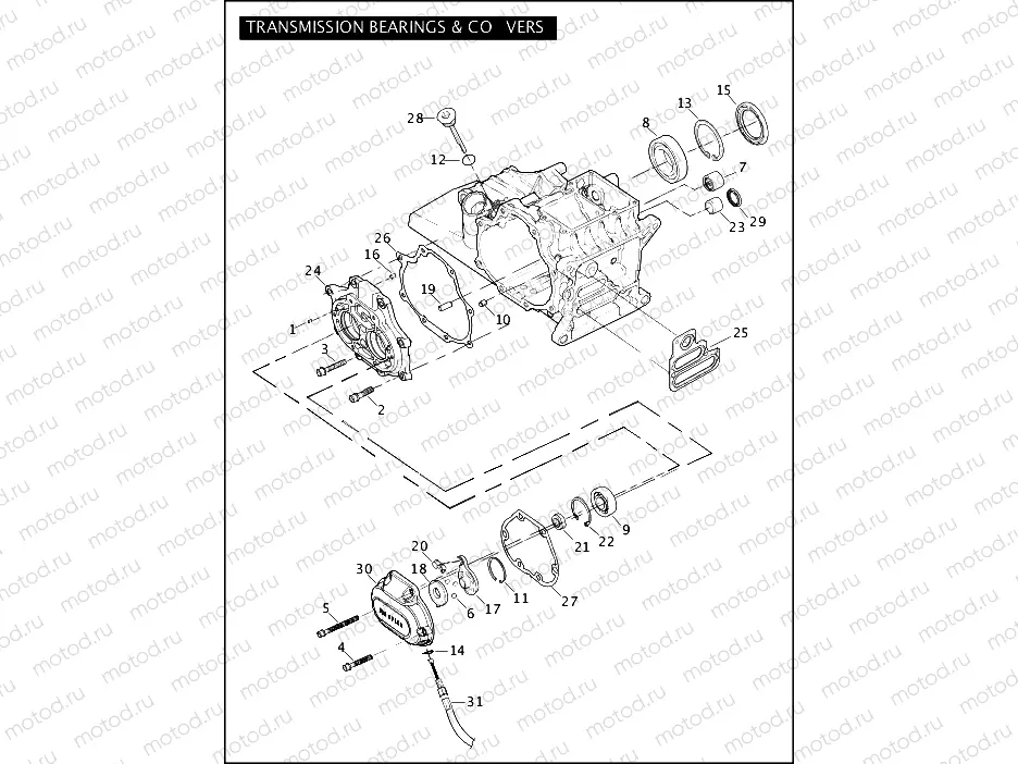 TRANSMISSION BEARINGS & COVERS