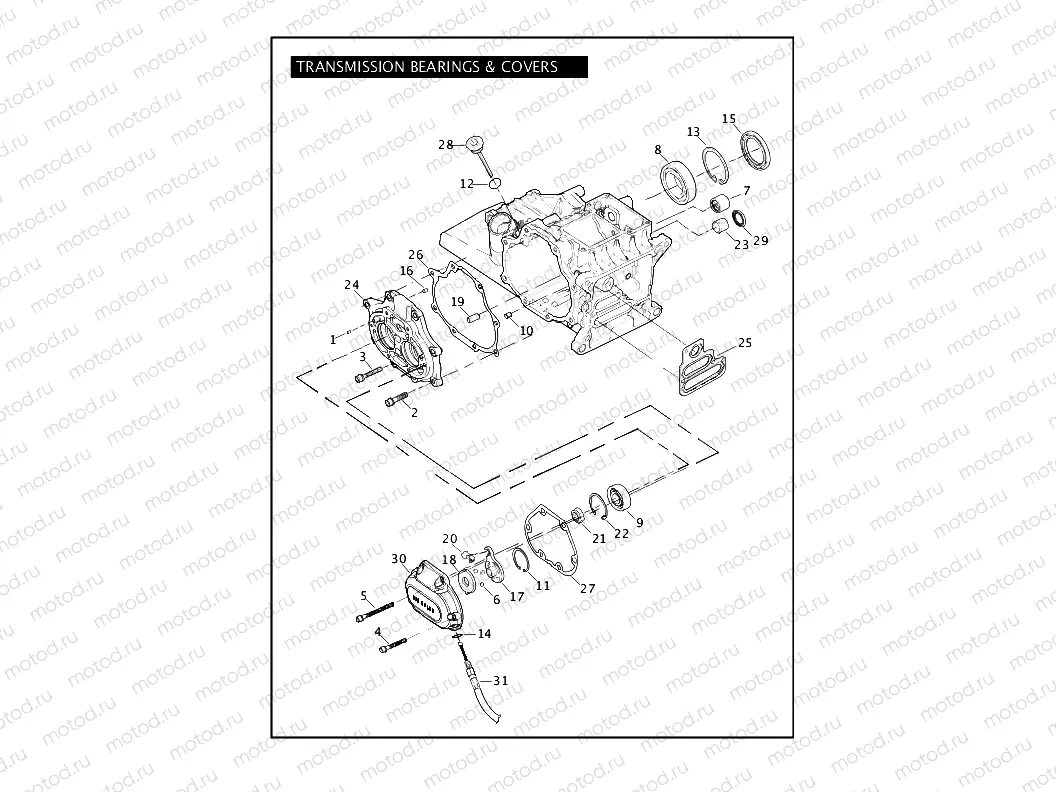 TRANSMISSION BEARINGS & COVERS