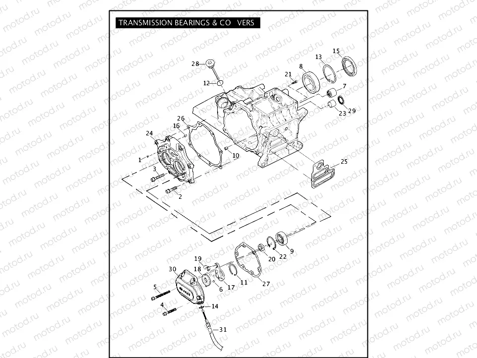 TRANSMISSION BEARINGS & COVERS