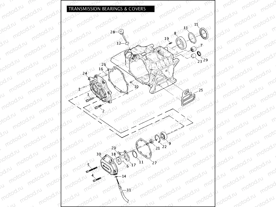TRANSMISSION BEARINGS & COVERS