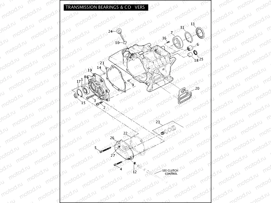TRANSMISSION BEARINGS & COVERS