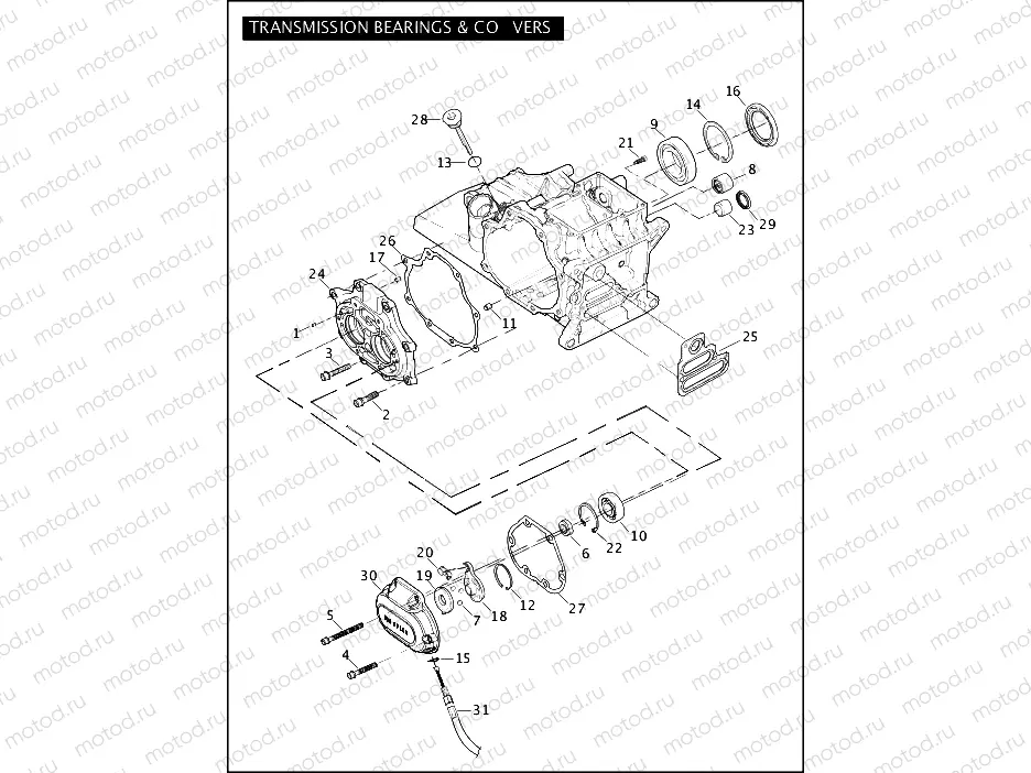 TRANSMISSION BEARINGS & COVERS