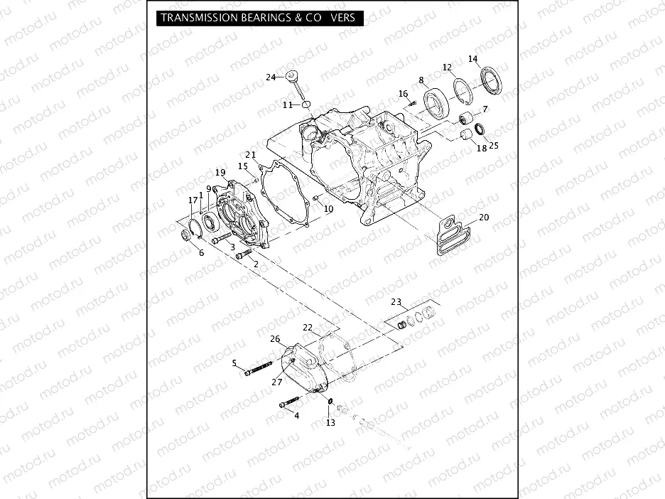 TRANSMISSION BEARINGS & COVERS