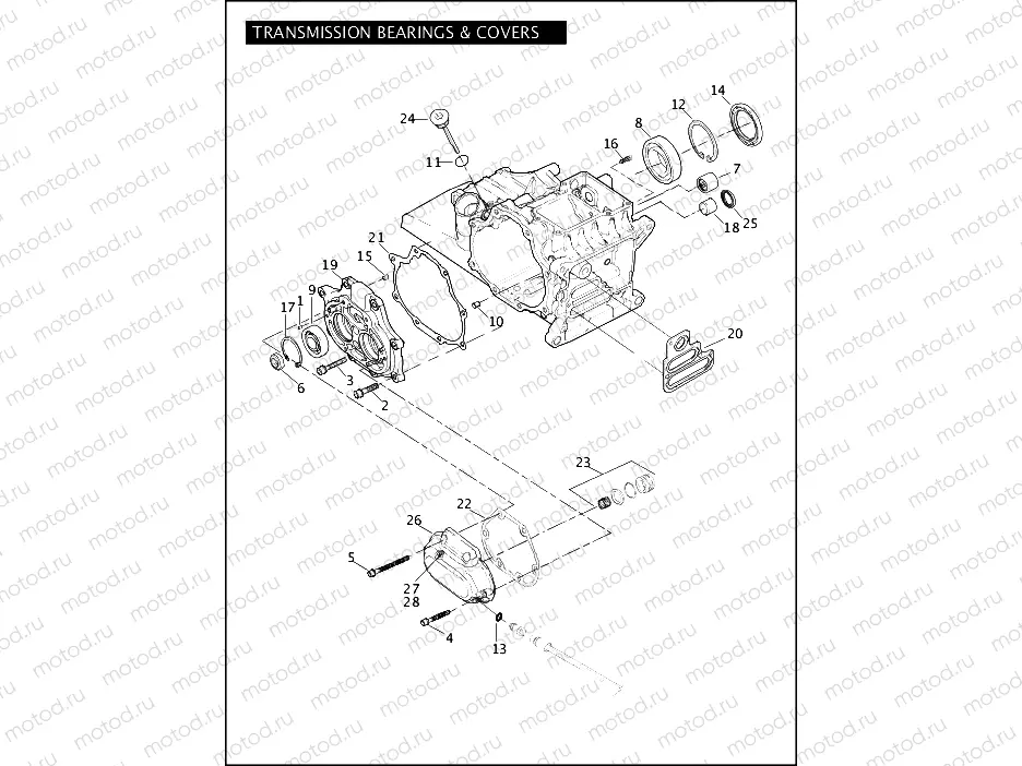 TRANSMISSION BEARINGS & COVERS