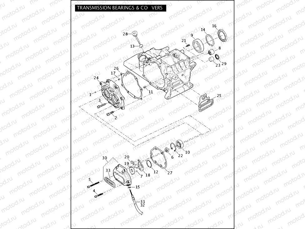 TRANSMISSION BEARINGS & COVERS