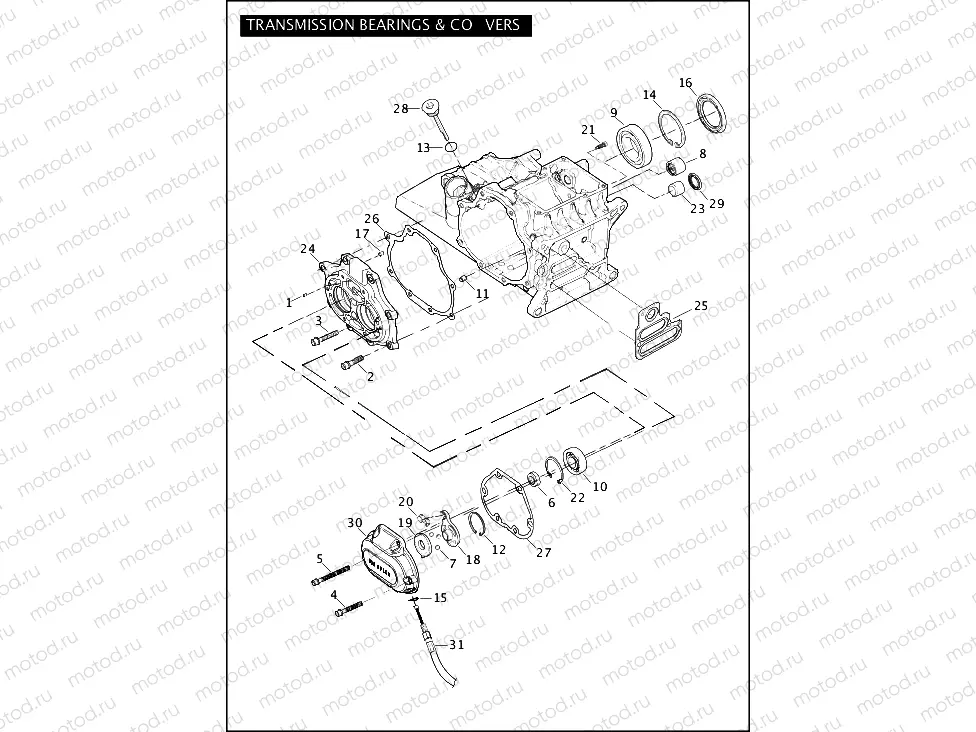 TRANSMISSION BEARINGS & COVERS
