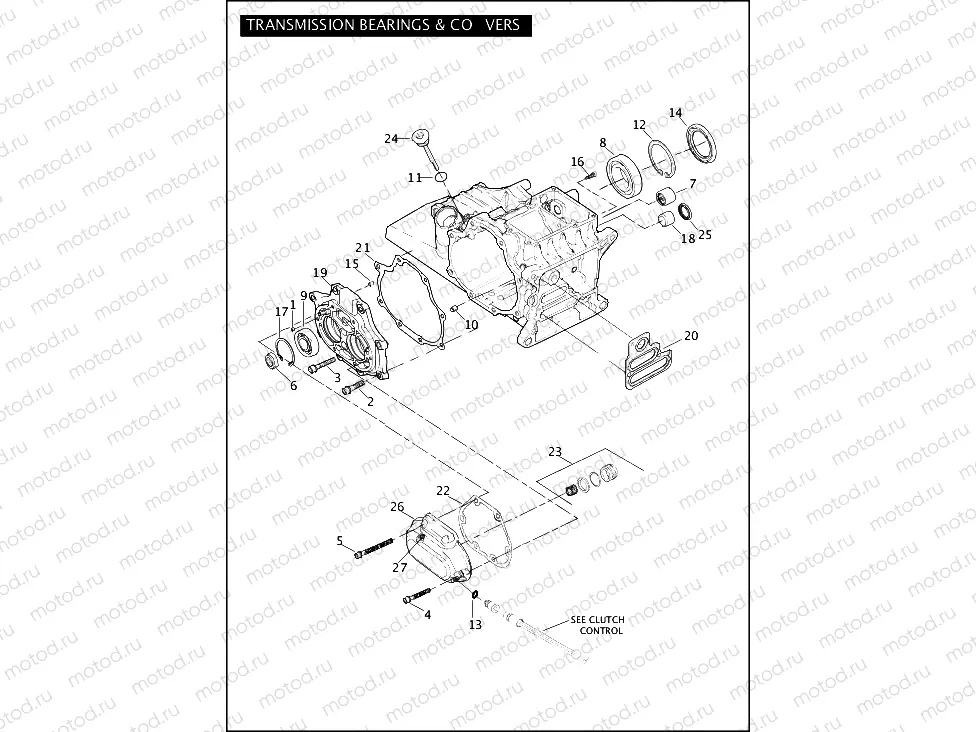 TRANSMISSION BEARINGS & COVERS