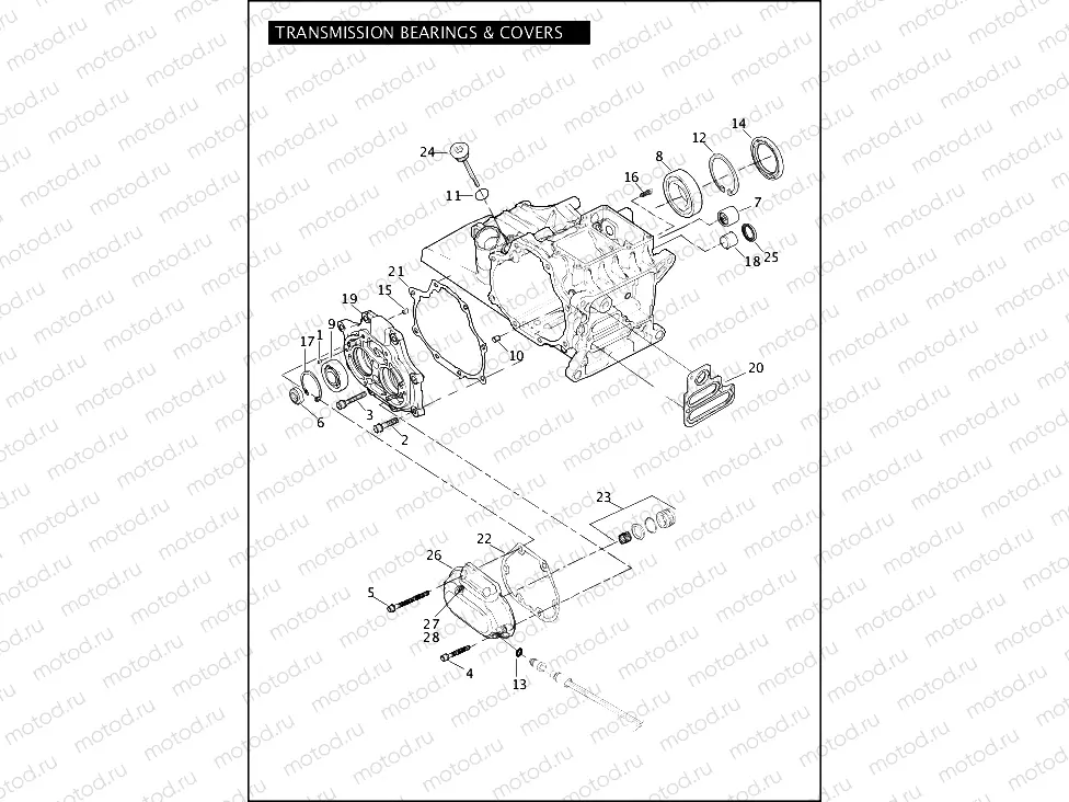 TRANSMISSION BEARINGS & COVERS