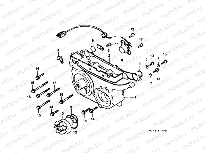 Transmission cover - Water pump