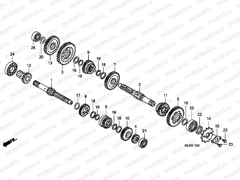 TRANSMISSION E-13 (CRF80F)