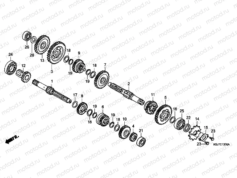 TRANSMISSION E-13 (CRF80F)