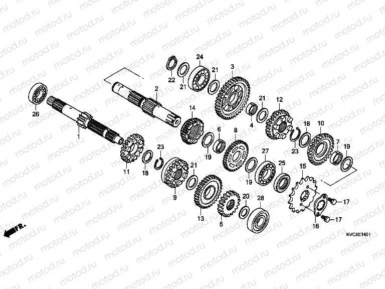 TRANSMISSION E-14-1 (GLH125SH)