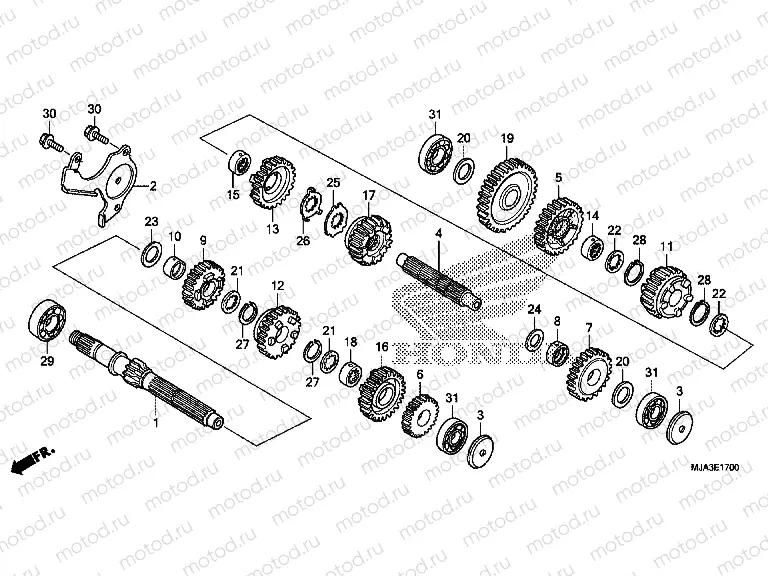 TRANSMISSION E-17 (VT750C / C2S / CA / CS)