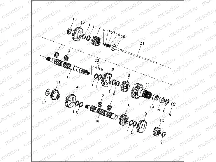 TRANSMISSION GEARS (1 OF 2)