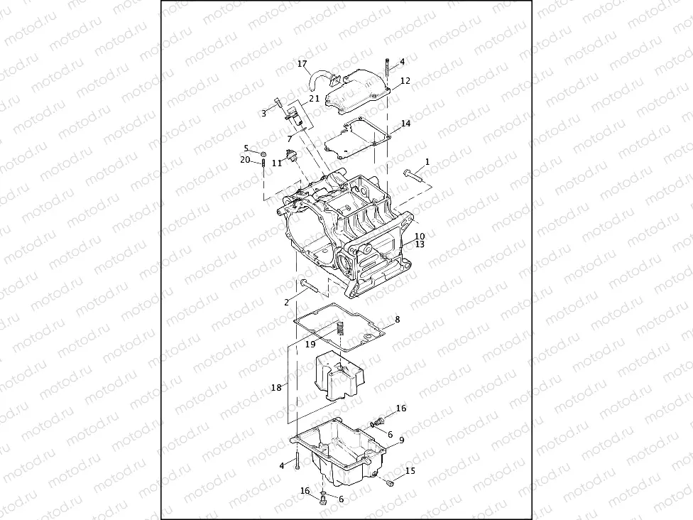 TRANSMISSION HOUSING AND OIL PAN