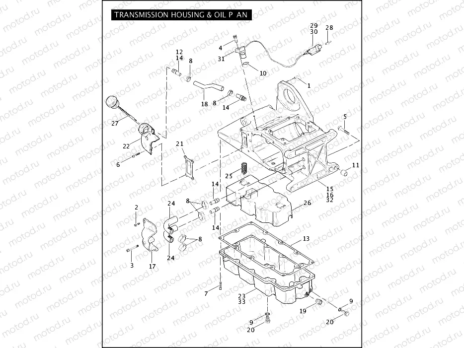 TRANSMISSION HOUSING & OIL PAN (2 OF 2)