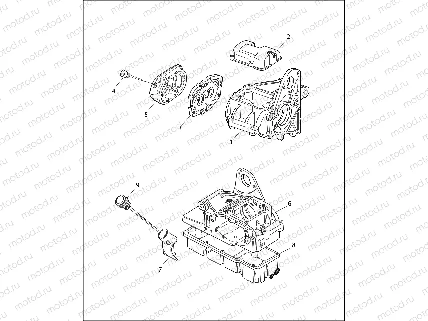 TRANSMISSION, HOUSING & OIL PAN