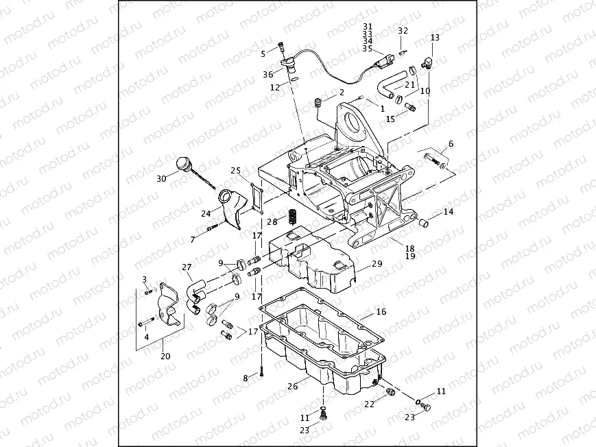 TRANSMISSION HOUSING & OIL TANK