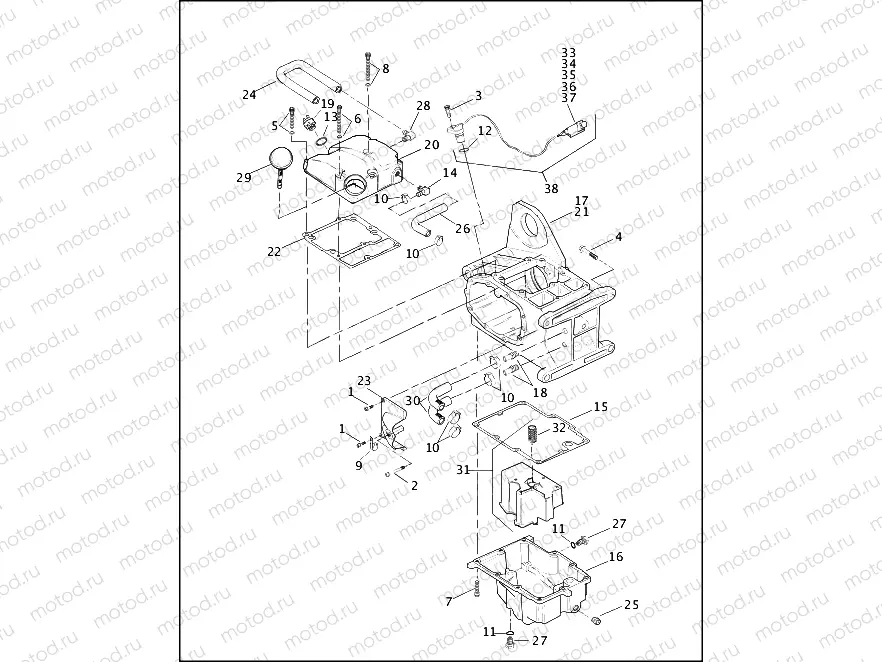 TRANSMISSION HOUSING & OIL TANK