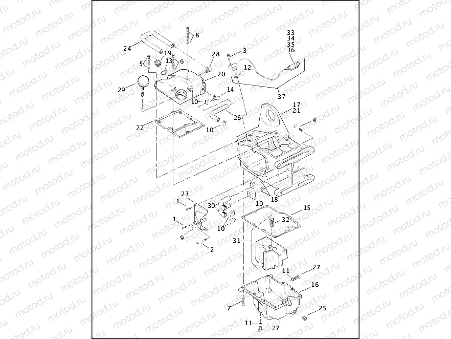 TRANSMISSION HOUSING & OIL TANK