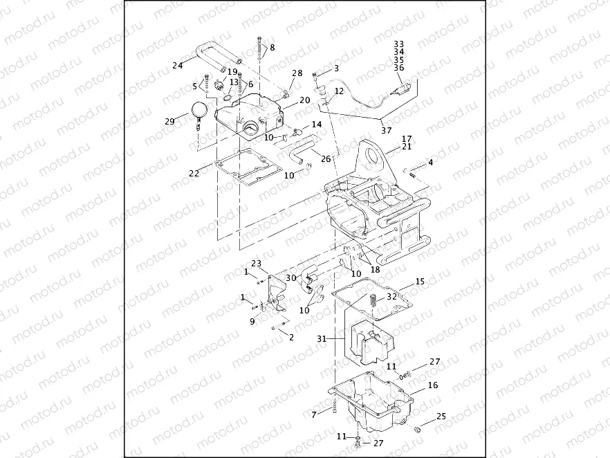 TRANSMISSION HOUSING & OIL TANK
