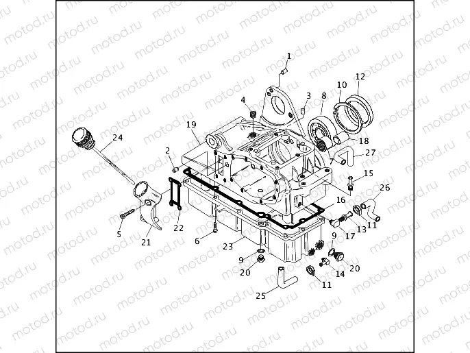 TRANSMISSION HOUSING & OIL TANK - FLHTP