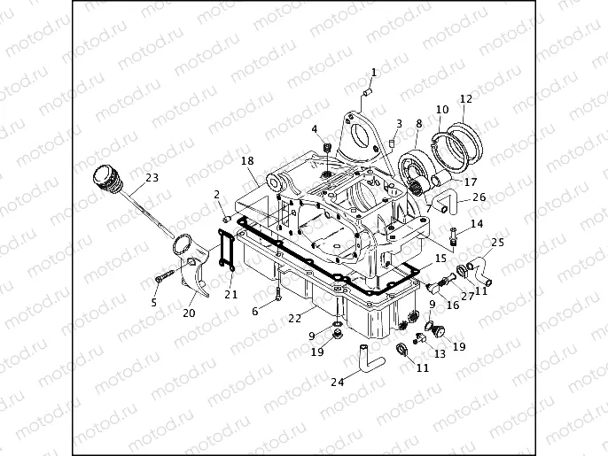 TRANSMISSION HOUSING & OIL TANK - FLHTP