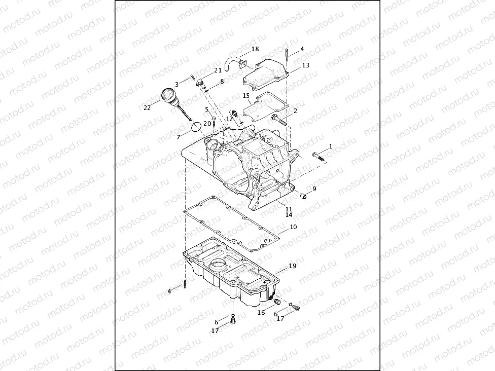 TRANSMISSION HOUSING, TOP COVER AND OIL PAN