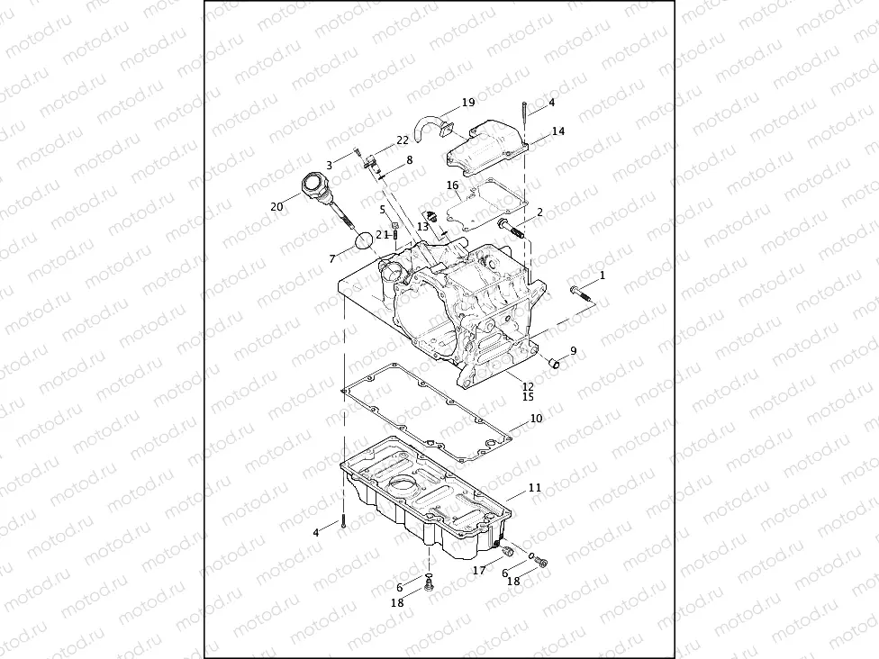 TRANSMISSION HOUSING, TOP COVER AND OIL PAN