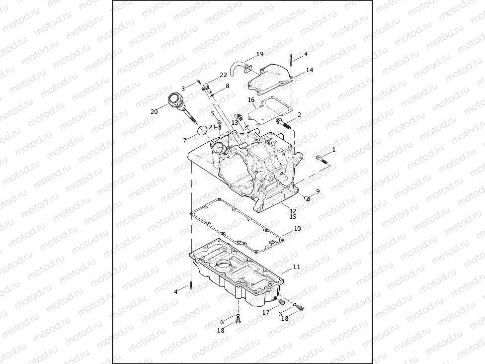 TRANSMISSION HOUSING, TOP COVER AND OIL PAN