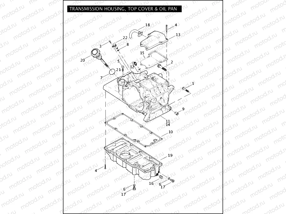 TRANSMISSION HOUSING, TOP COVER & OIL PAN
