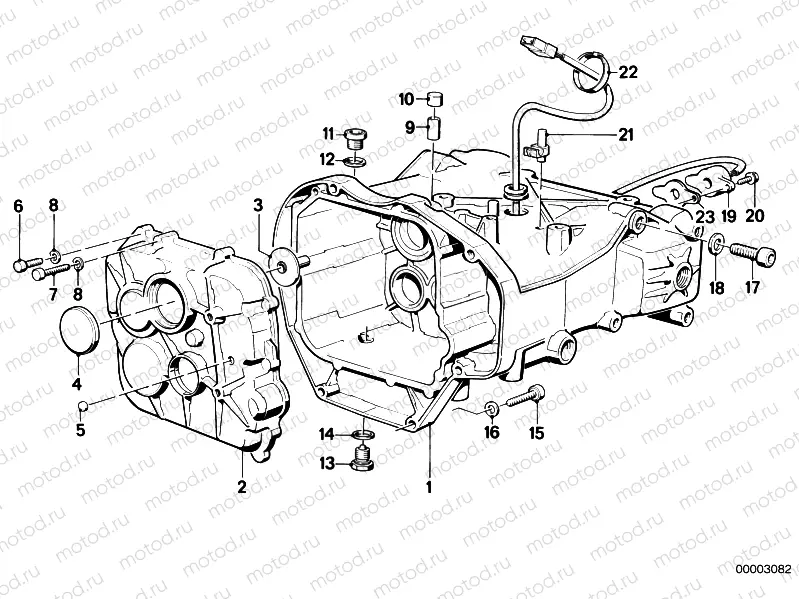 Transmission hous./mount. parts/gaskets