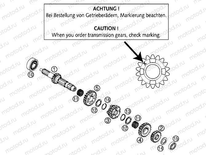 TRANSMISSION I - MAIN SHAFT