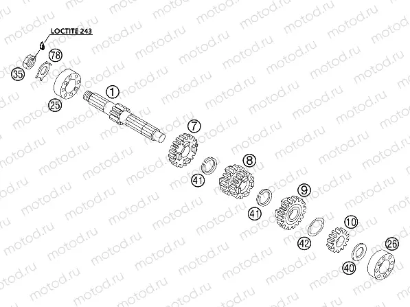 TRANSMISSION I - MAIN SHAFT