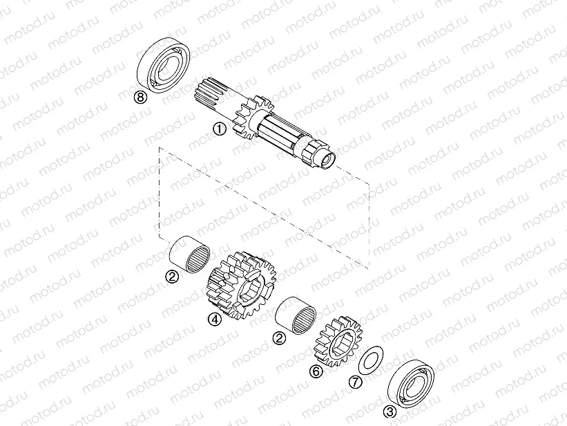 TRANSMISSION I - MAIN SHAFT