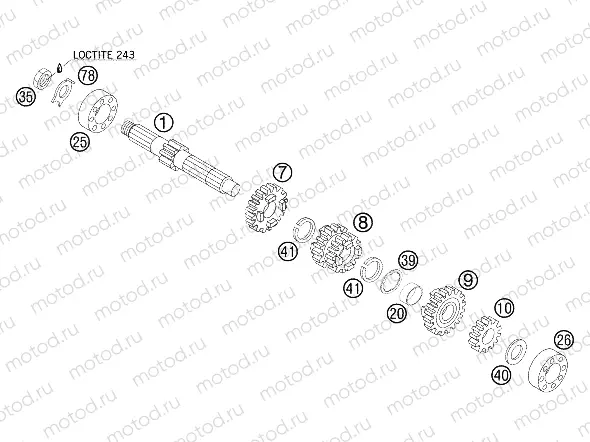 TRANSMISSION I - MAIN SHAFT